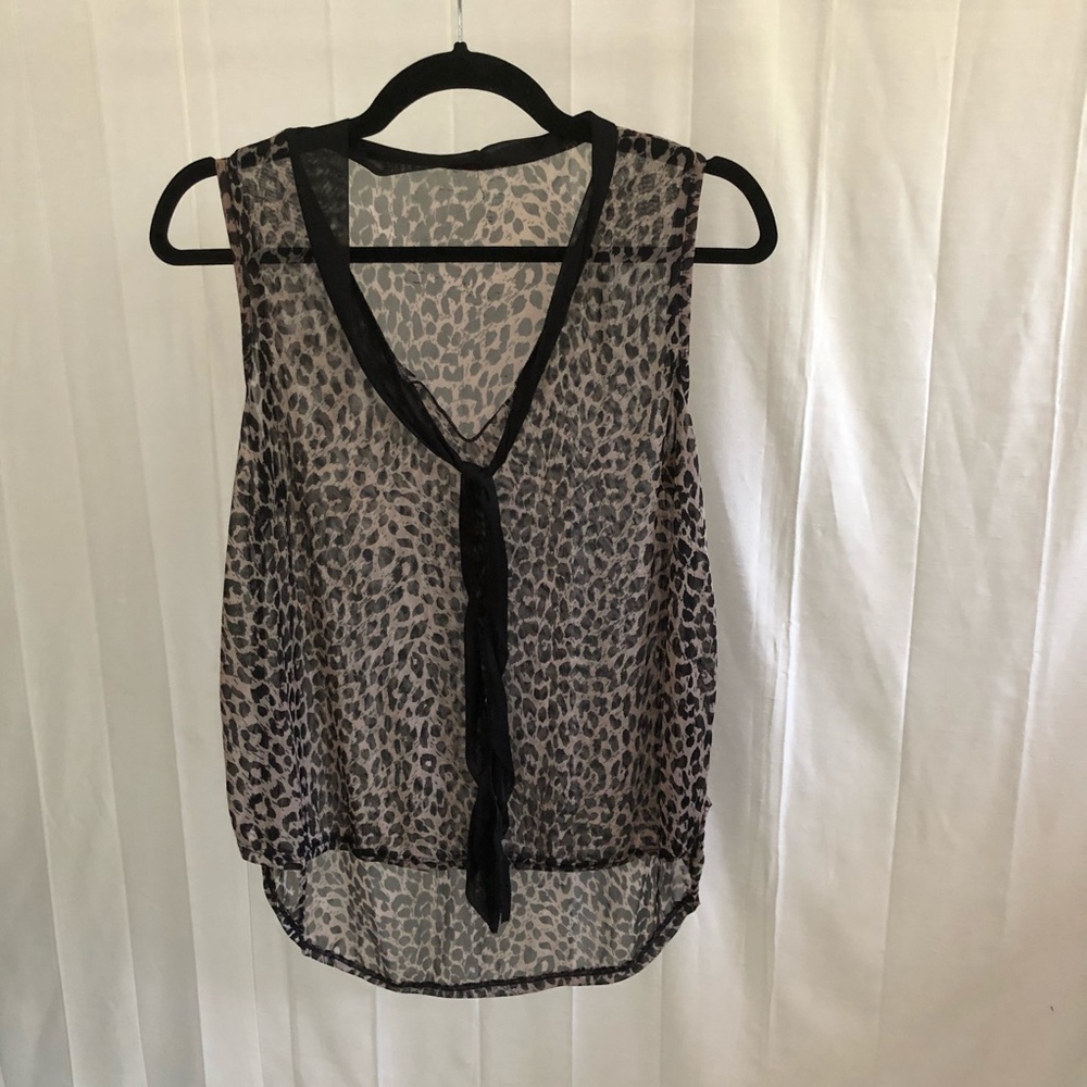 Sheer Animal Print Blouse
